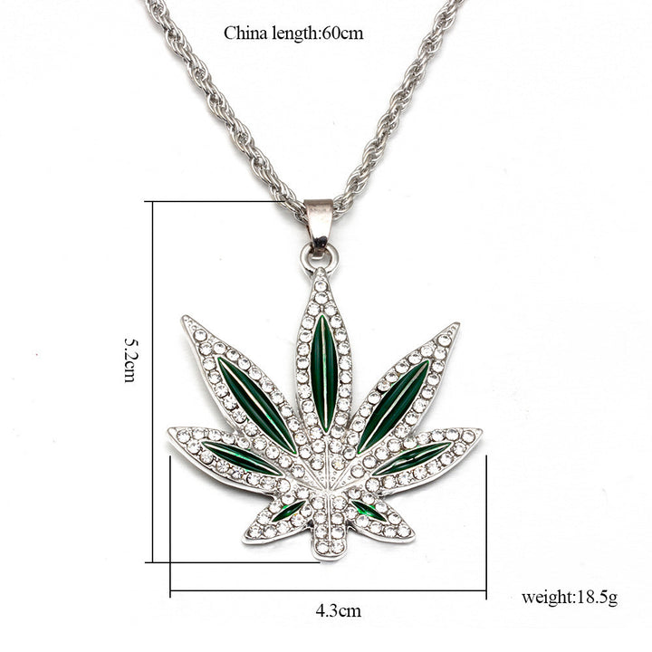 Cannabis Leaf Silver Chain - Salty Accessories