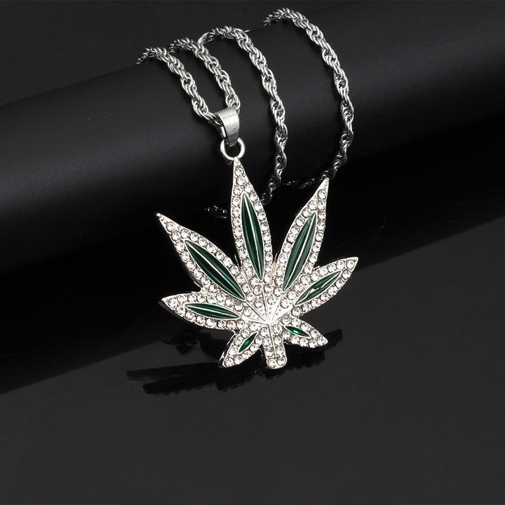 Cannabis Leaf Silver Chain - Salty Accessories