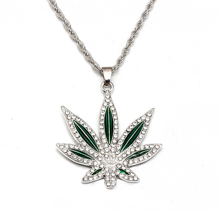Cannabis Leaf Silver Chain - Salty Accessories