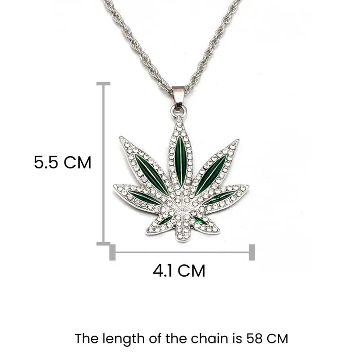 Cannabis Leaf Silver Chain - Salty Accessories