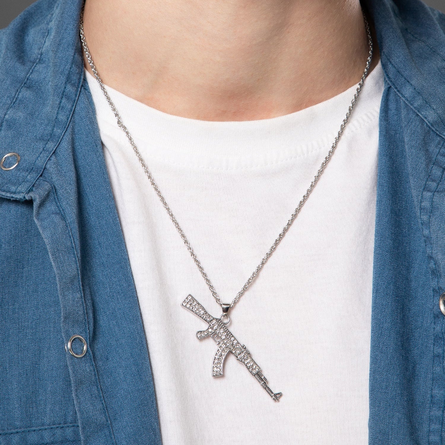 Ak 47 Silver Chain