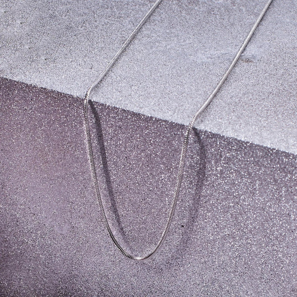 Round Snake Silver Chain