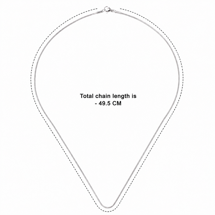 Round Snake Silver Chain