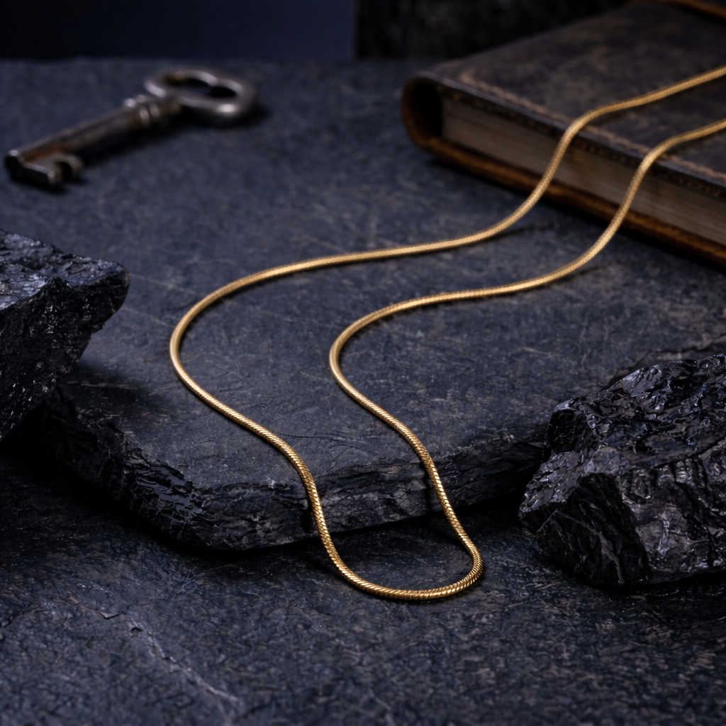 Round Snake Gold Chain