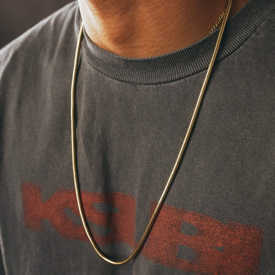 Round Snake Gold Chain - Salty Accessories