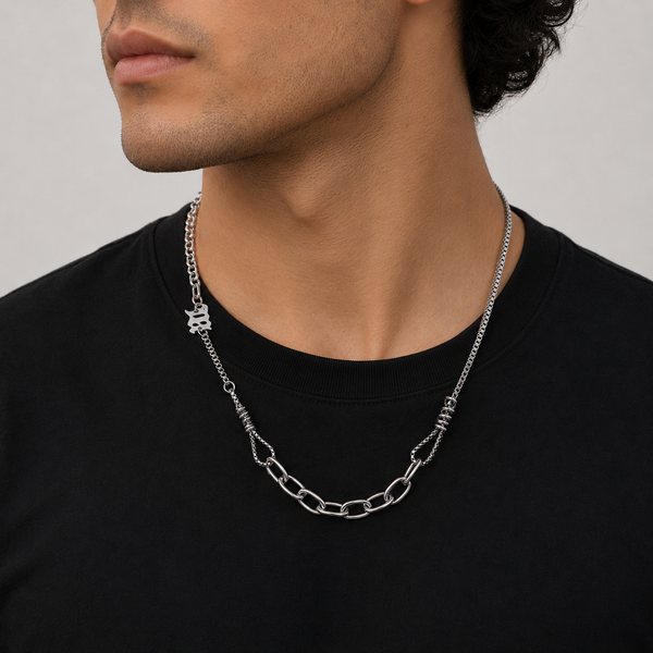 Cryptic Rune Silver Chain
