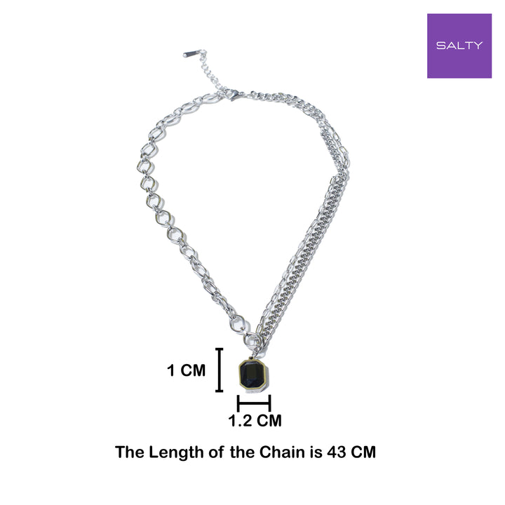 Charcoal Chic Silver Chain