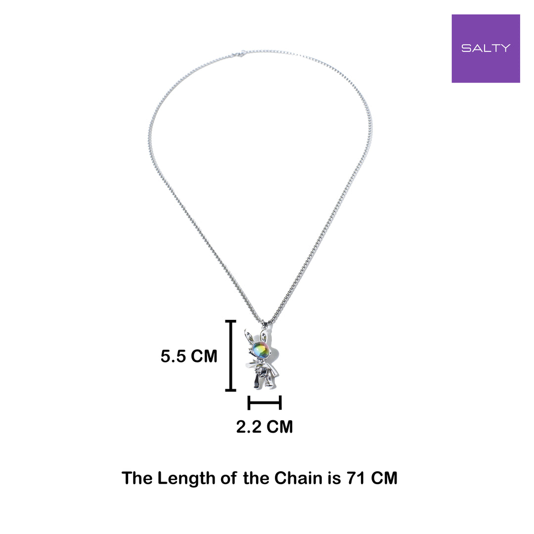 Opal Spaceman Stainless Steel Chain