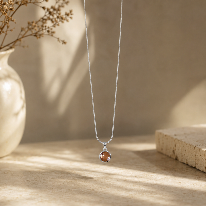 Moon Stone Healing Silver Chain