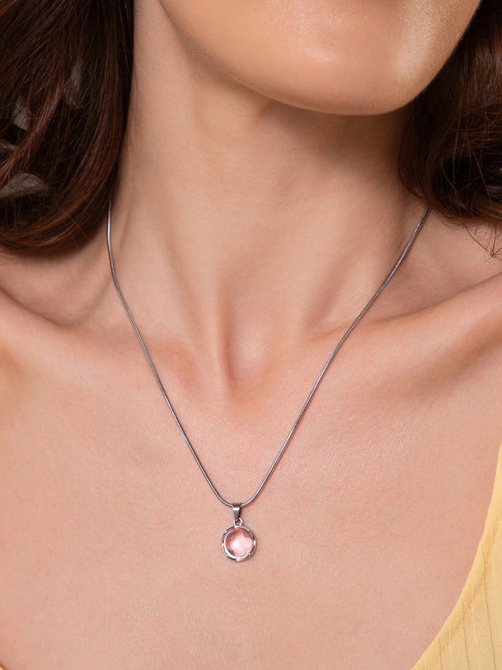 Moon Stone Healing Silver Chain