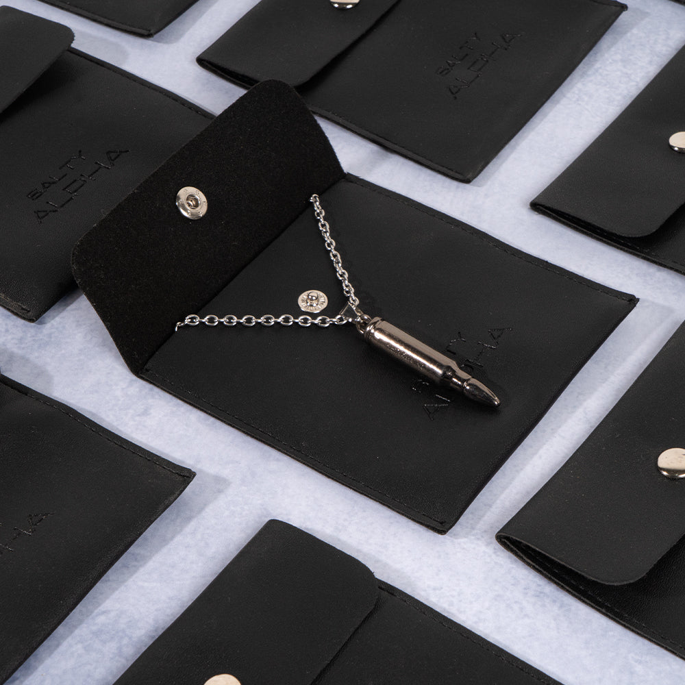 Men Classic Bullet Pendant - Black