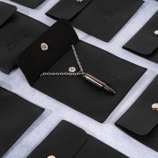 Men Classic Bullet Pendant - Black