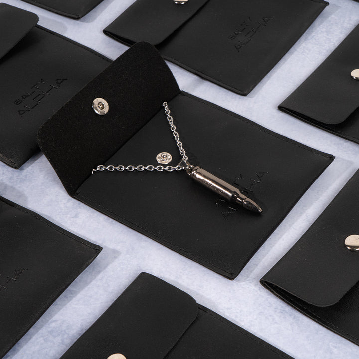 Men Classic Bullet Pendant - Black