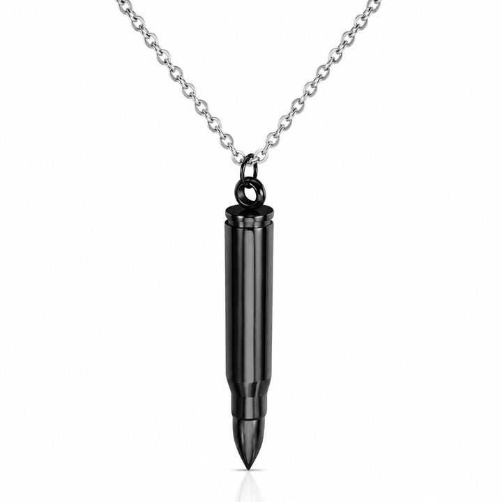 Men Classic Bullet Pendant - Black