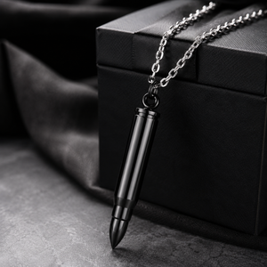 Men Classic Bullet Pendant - Black