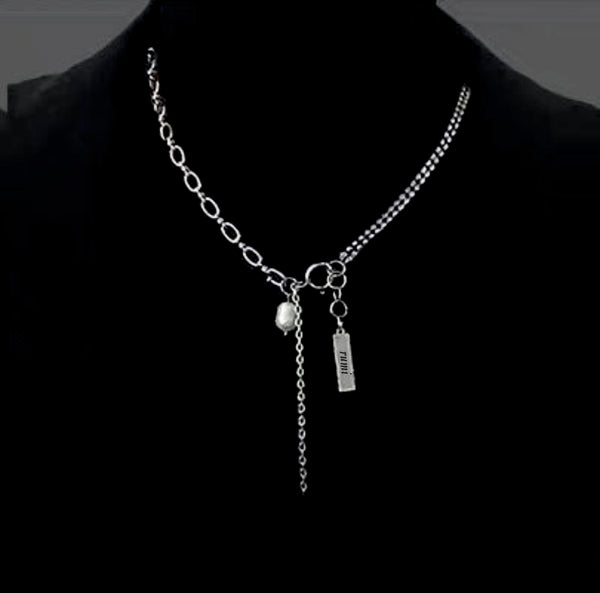 Personalised Sleek Silver Strata Necklace