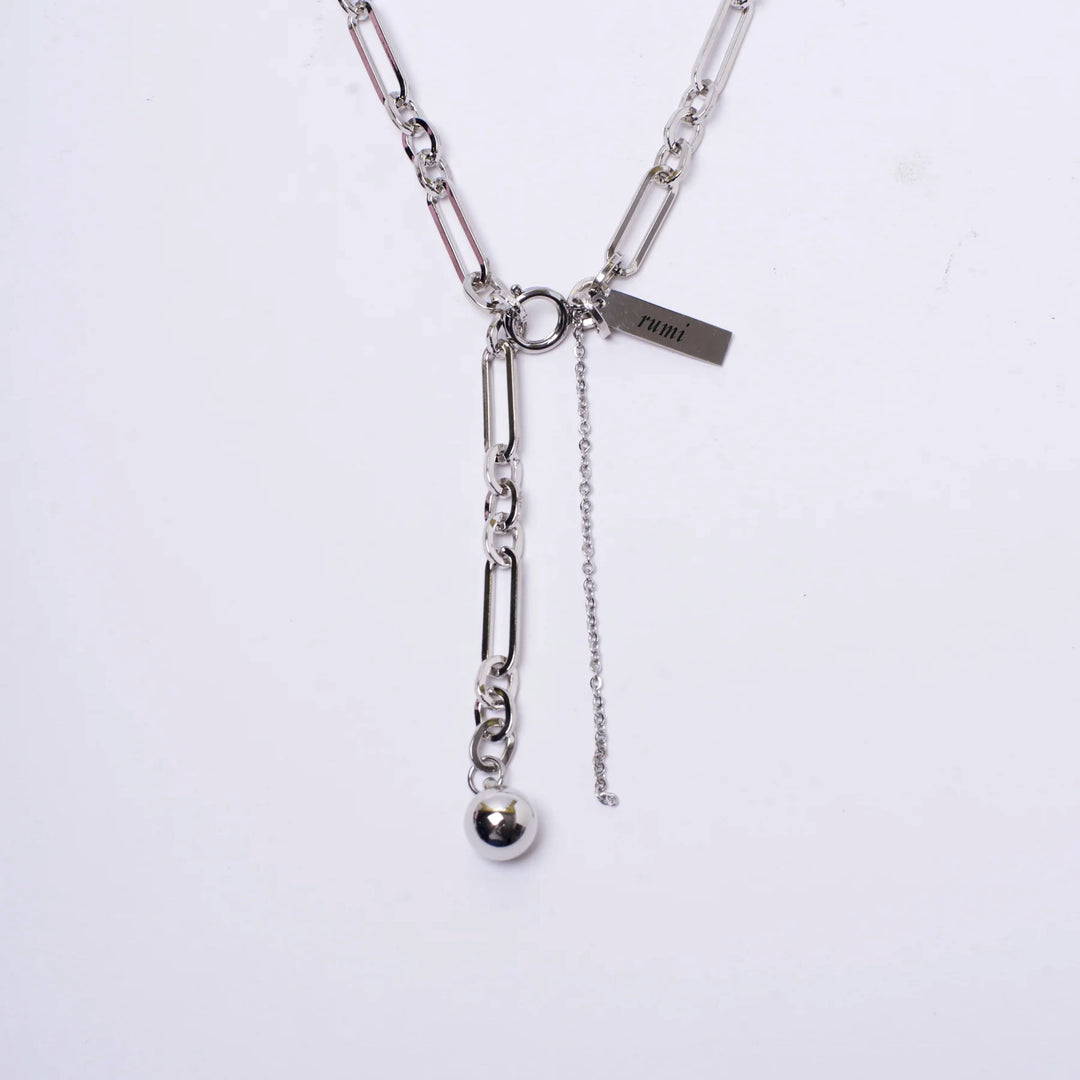 Personalised Sleek Silver Strata Necklace - Salty Accessories