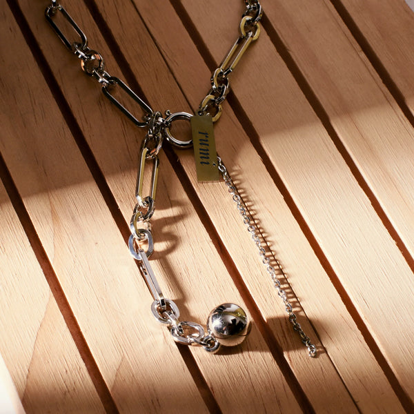 Personalised Sleek Silver Strata Necklace