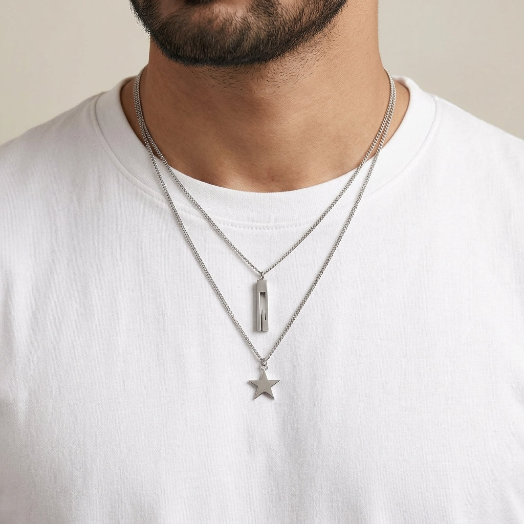 Starry Night Silver Chain