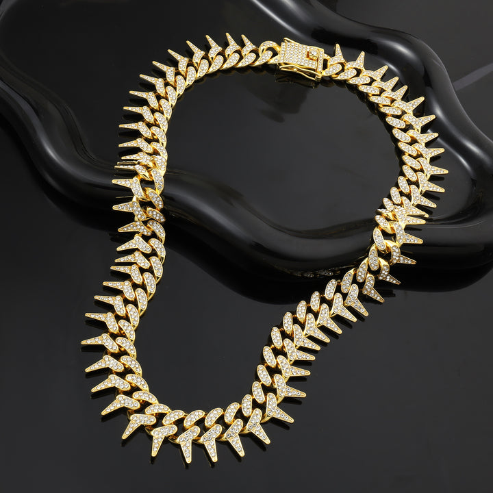 Gothic Thorns Necklace - Gold