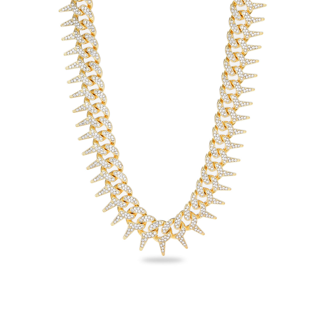 Gothic Thorns Necklace - Gold