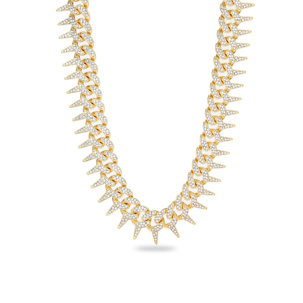 Gothic Thorns Necklace - Gold