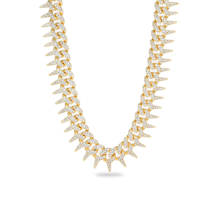 Gothic Thorns Necklace - Gold