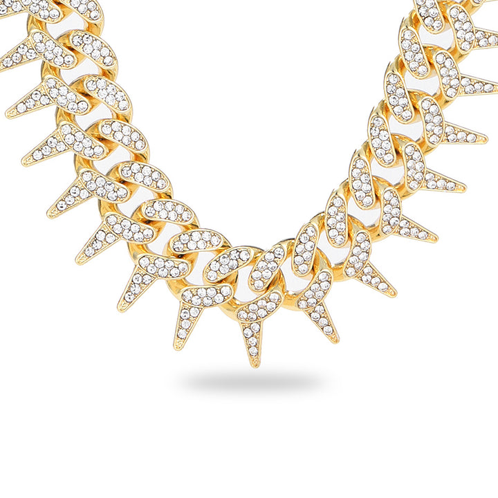 Gothic Thorns Necklace - Gold