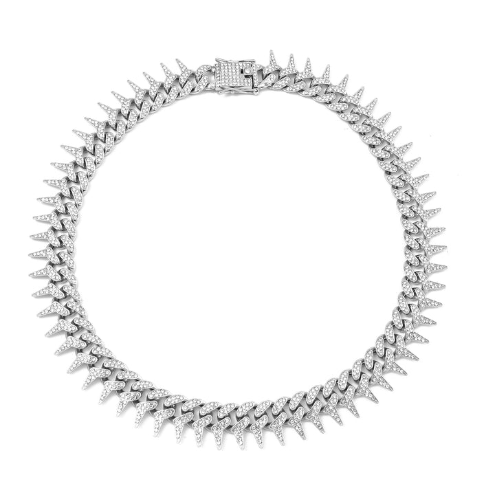 Gothic Thorns Necklace - Silver