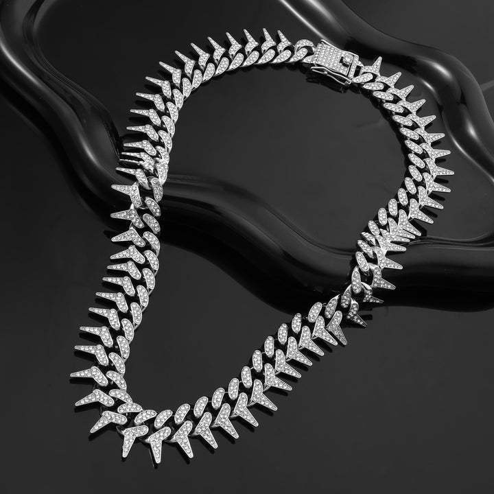 Gothic Thorns Necklace - Silver