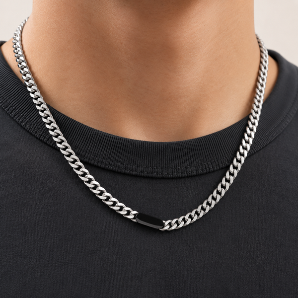 Black Axis Cuban Necklace
