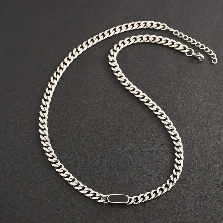 Titan ID Cuban Chain Necklace - Black | Salty