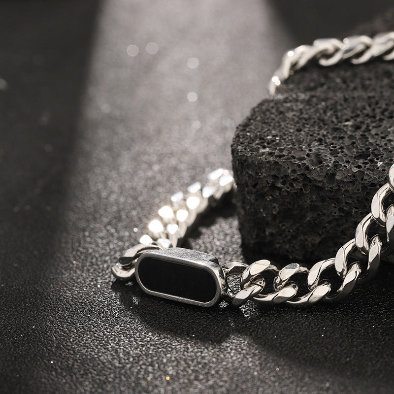 Titan ID Cuban Chain Necklace - Black | Salty
