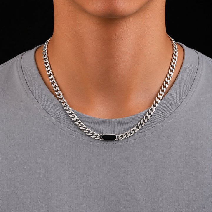 Titan ID Cuban Chain Necklace - Black | Salty