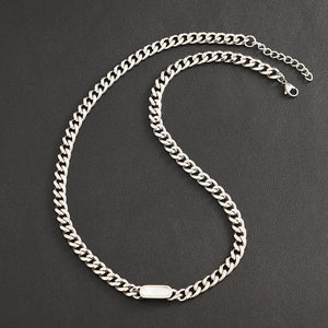 Titan ID Cuban Chain Necklace - White | Salty