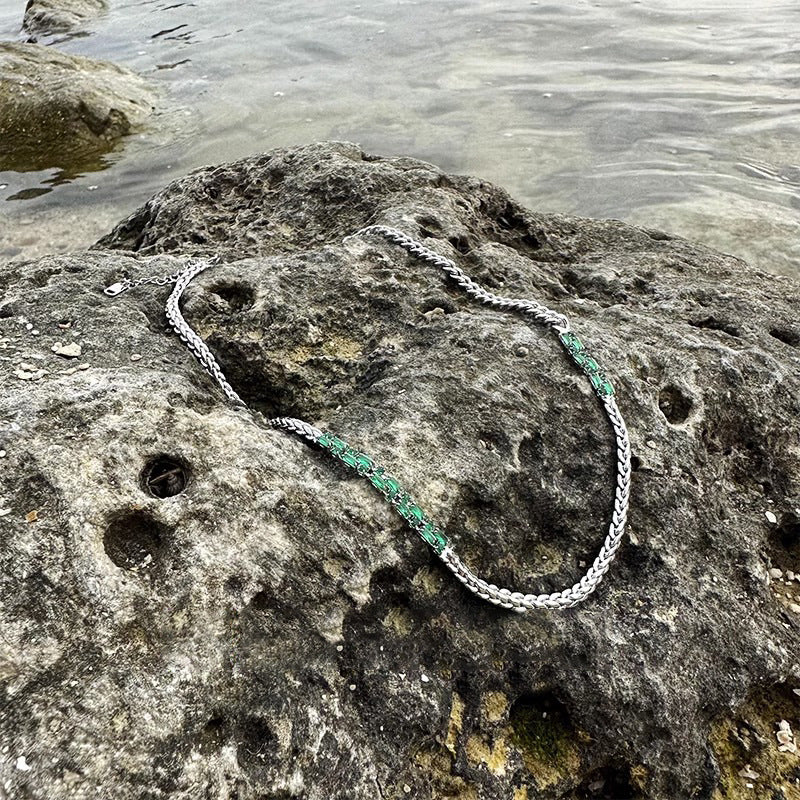 Echelon Emerald Chain Necklace | Salty