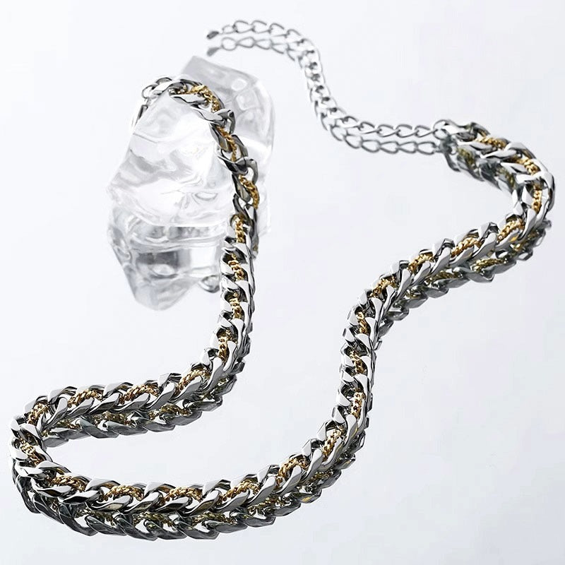 Aurelian Dual Tone Cuban Chain Necklace | Salty