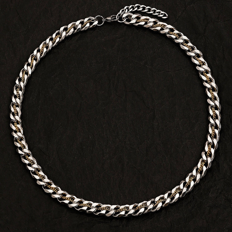 Aurelian Dual Tone Cuban Chain Necklace | Salty