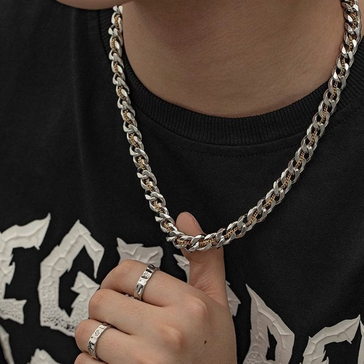 Aurelian Dual Tone Cuban Chain Necklace | Salty