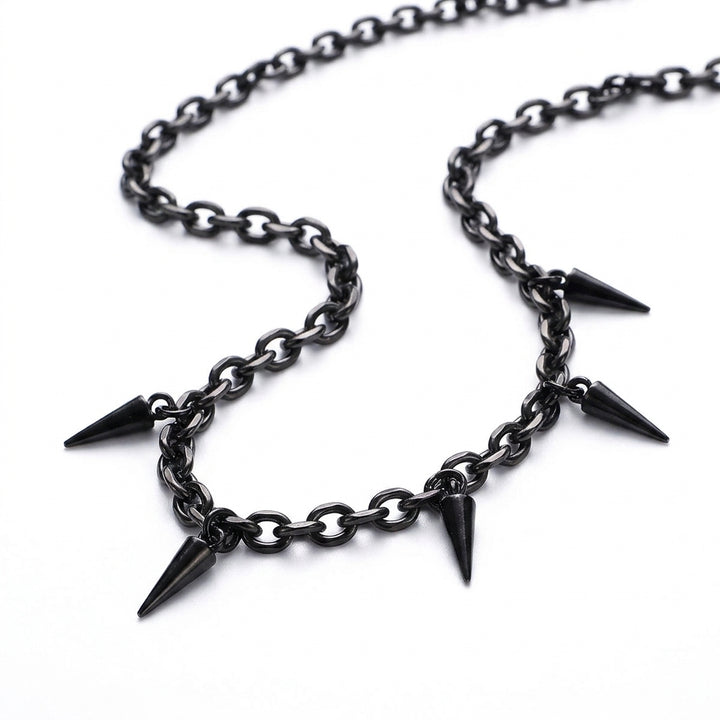 Rogue Spike Chain Necklace - Black