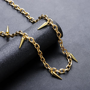 Rogue Spike Chain Necklace - Gold | Salty