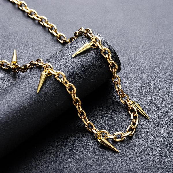 Rogue Spike Chain Necklace - Gold