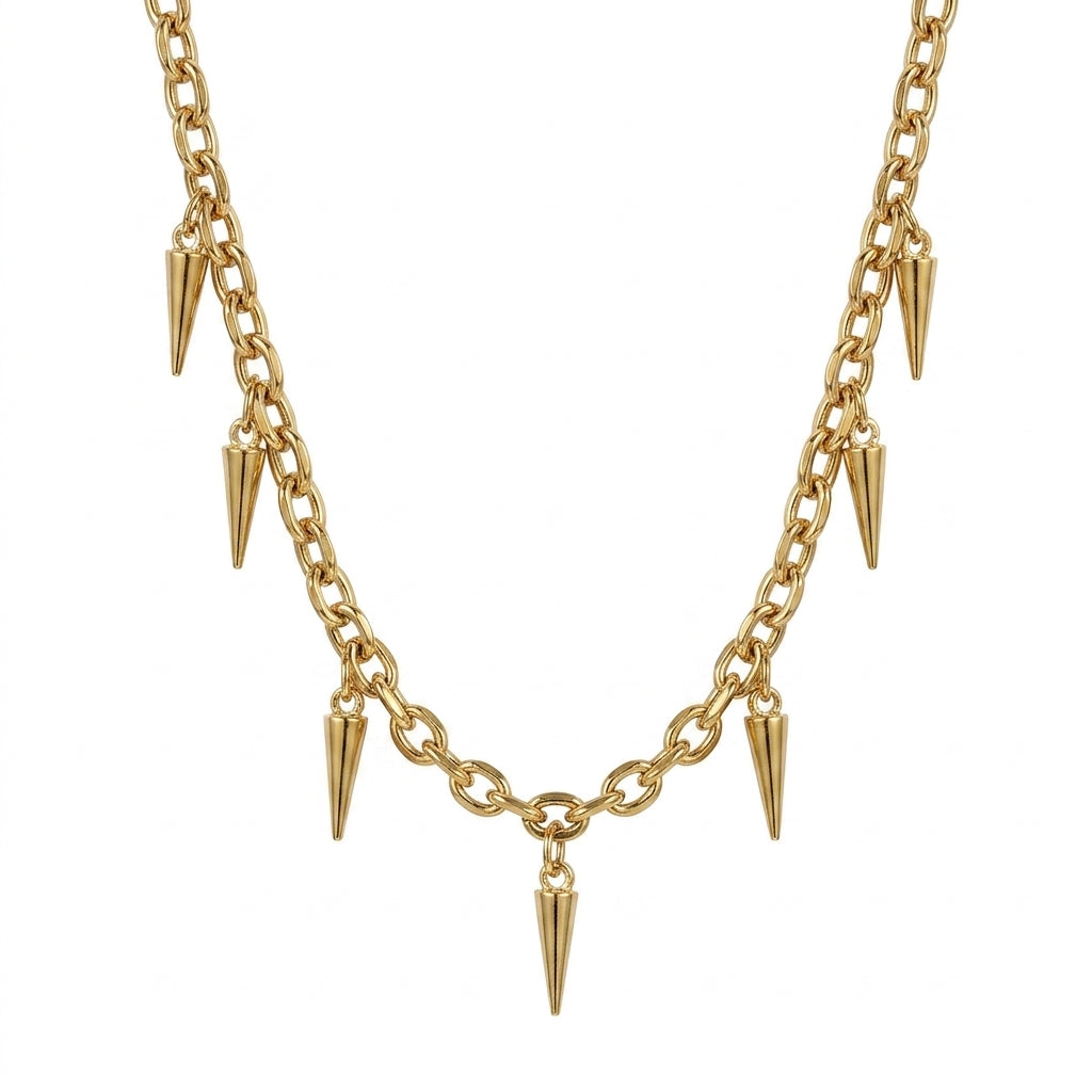 Rogue Spike Chain Necklace - Gold