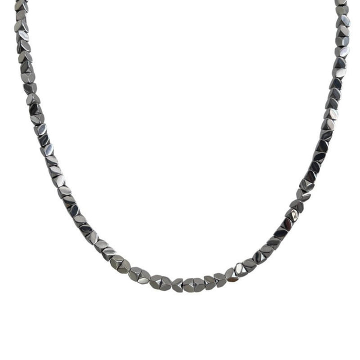 Titan Edge Bead Necklace - Silver | Salty