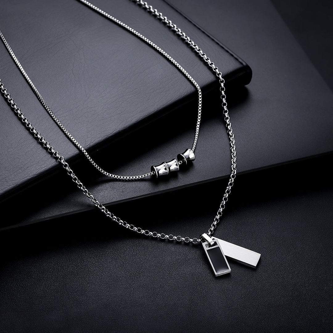 Imperium Dual Bar Pendant Necklace | Salty