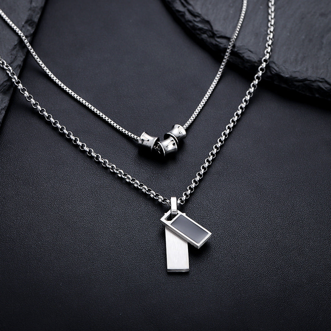 Imperium Dual Bar Pendant Necklace | Salty