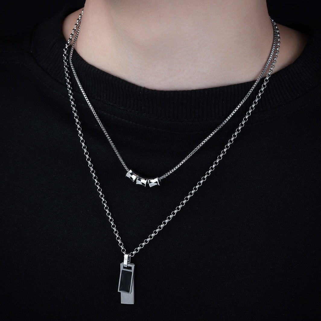 Imperium Dual Bar Pendant Necklace | Salty