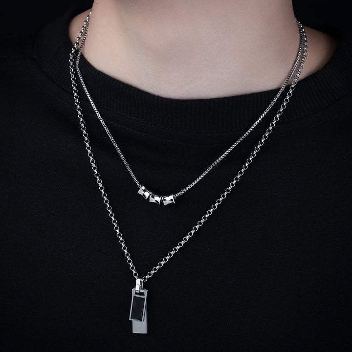 Imperium Dual Bar Pendant Necklace | Salty