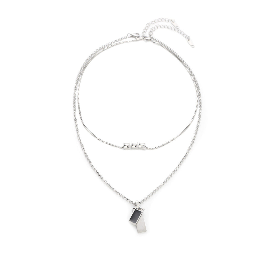 Imperium Dual Bar Pendant Necklace | Salty
