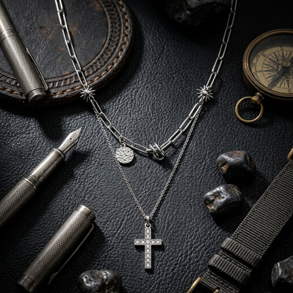 Valor Cross Layers Necklace